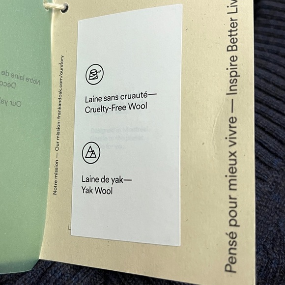 NWT - Frank & Oak V Neck Yak Wool Merino Wool Blended Women’s Sweater - XL - Picture 7 of 8